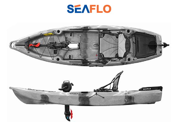 SEAFLO TEK KİŞİLİK PEDALLI KANO GRİ