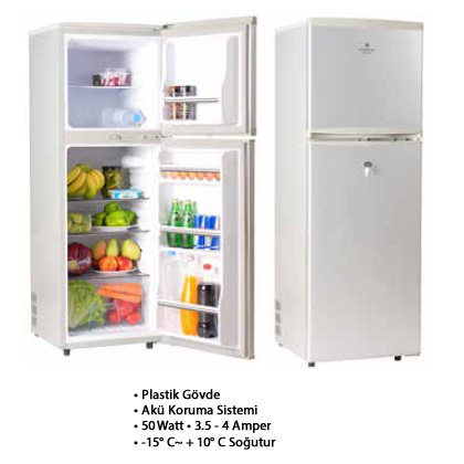 EVACOOL MARİN BUZDOLABI 100 LT 12-24 V ÇİFT KAPAKLI GRİ