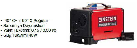 EINSTEIN DİZEL ÇANTA TİP ISITICI 5 KW 12-24-220 V