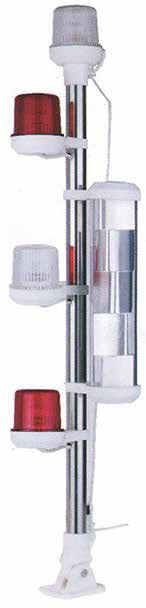 IŞIKLI BAYRAK DİREĞİ ARIZA FENERLİ + RADAR REFL. 72 CM