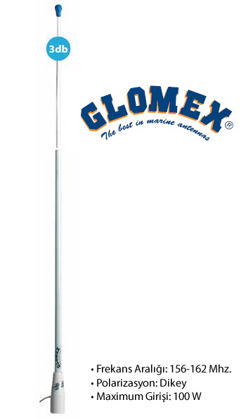 VHF TELSİZ ANTENİ RA 112AUS FİBERGLAS/1.5 MT