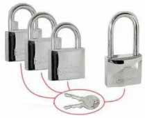 PASLANMAZ 4'LÜ ASMA KİLİT EN:25 MM