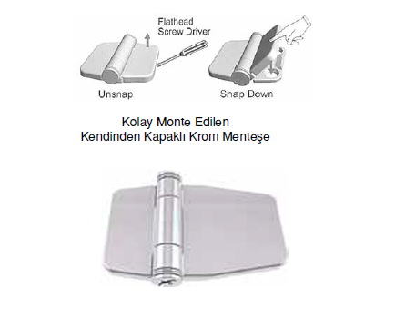 KENDİNDEN KAPAKLI MENTEŞE 40X60 MM